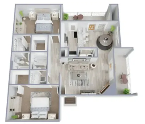 Biltmore Apartments Arlington floor plan 6