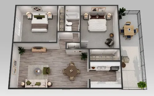 Bowen of Arlington Apartments floor plan 2