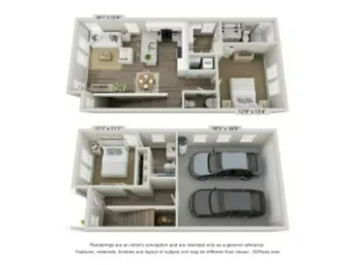 Carmel Villas Denton FloorPlan 1