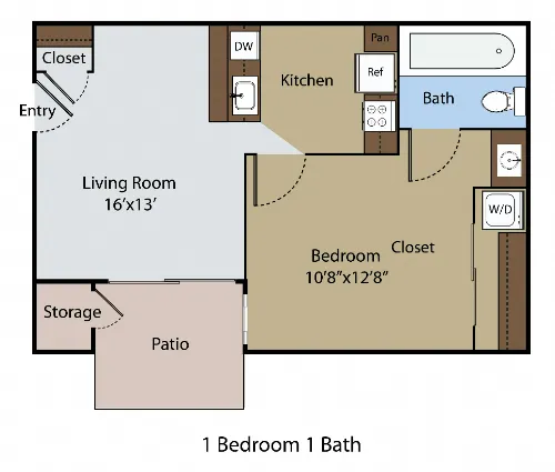 Cedar Bend Apartments Arlington FloorPlan 1