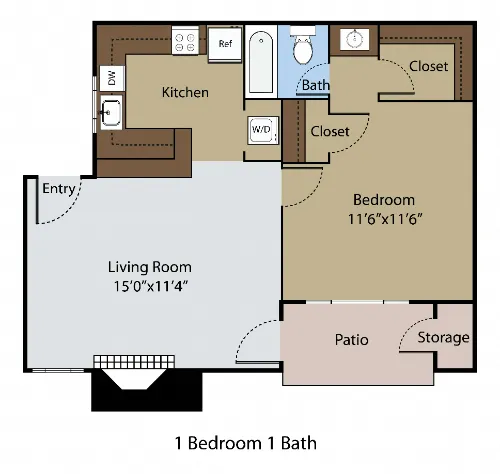 Cedar Bend Apartments Arlington FloorPlan 2