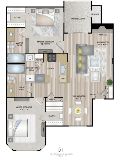 Chateau on the River Fort Worth FloorPlan 3