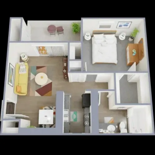 Chesapeake Apartments Fort Worth FloorPlan 1