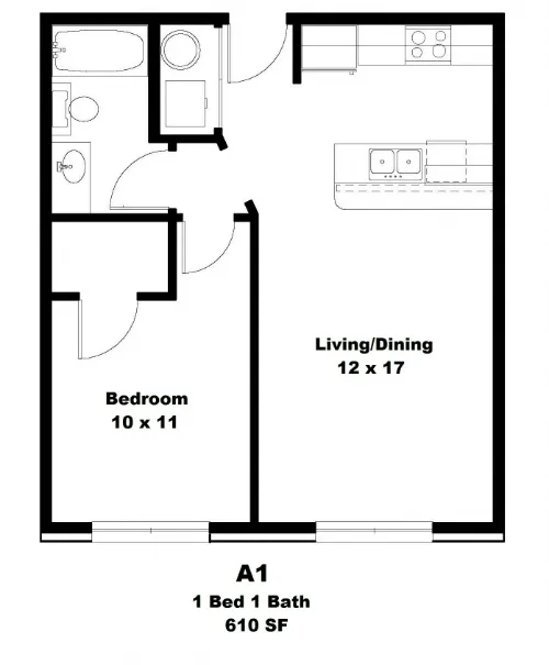 City Place Apartments Denton Floorplan 2