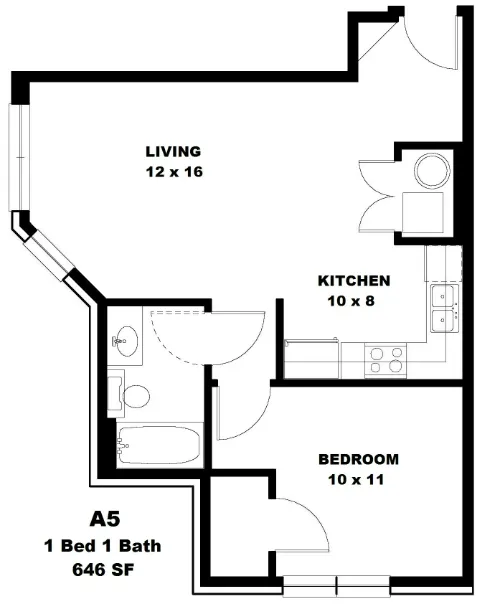 City Place Apartments Denton Floorplan 4