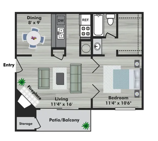 Cobblestone Village Grapevine Floorplan 1