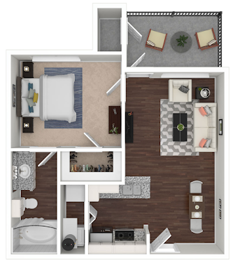 Creekside at North Beach Fort Worth Apartment Floorplan 2