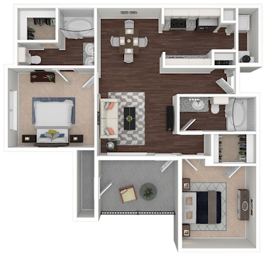 Creekside at North Beach Fort Worth Apartment Floorplan 4