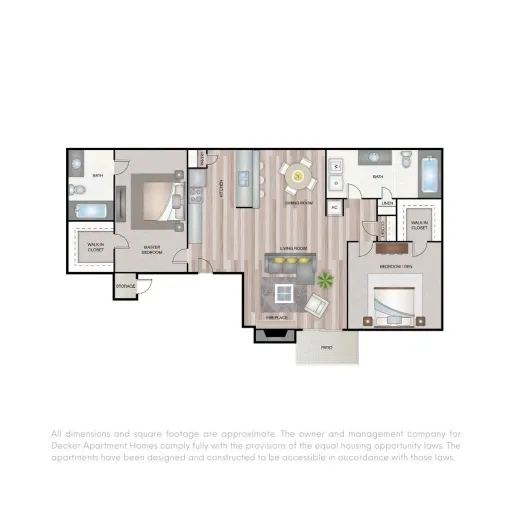 Decker Apartment Homes Fort Worth Floorplan 4