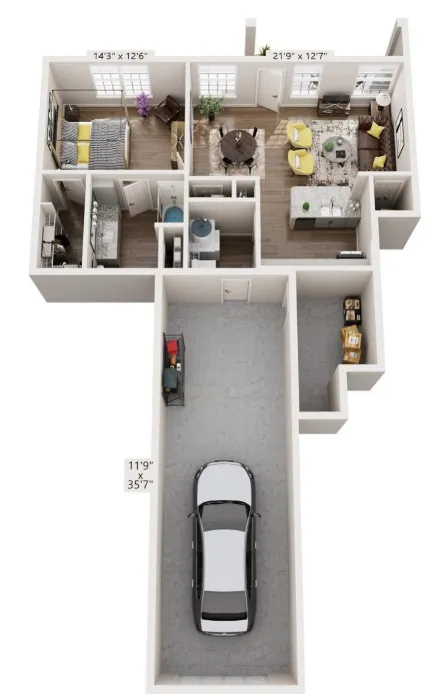 Dream Marine Creek Fort Worth Apartment Floorplan 11