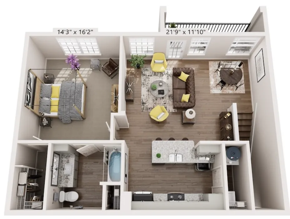 Dream Marine Creek Fort Worth Apartment Floorplan 12