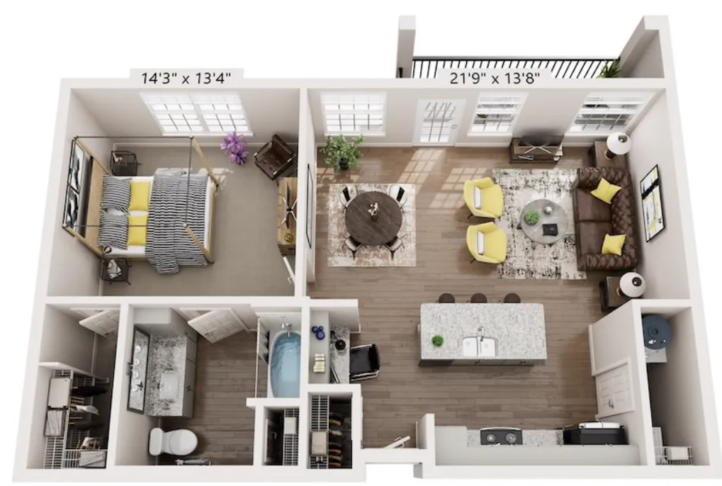 Dream Marine Creek Fort Worth Apartment Floorplan 13
