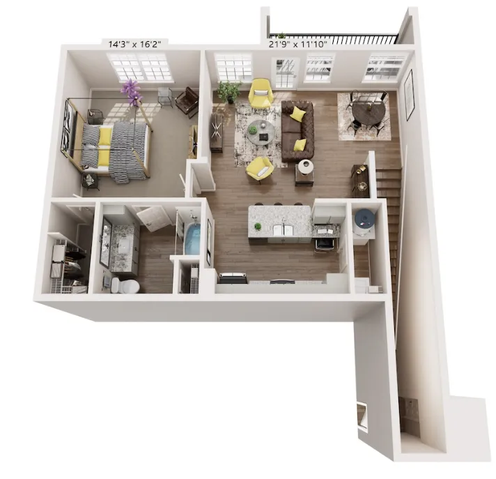 Dream Marine Creek Fort Worth Apartment Floorplan 14