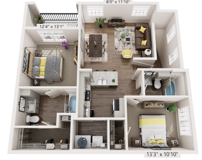 Dream Marine Creek Fort Worth Apartment Floorplan 15