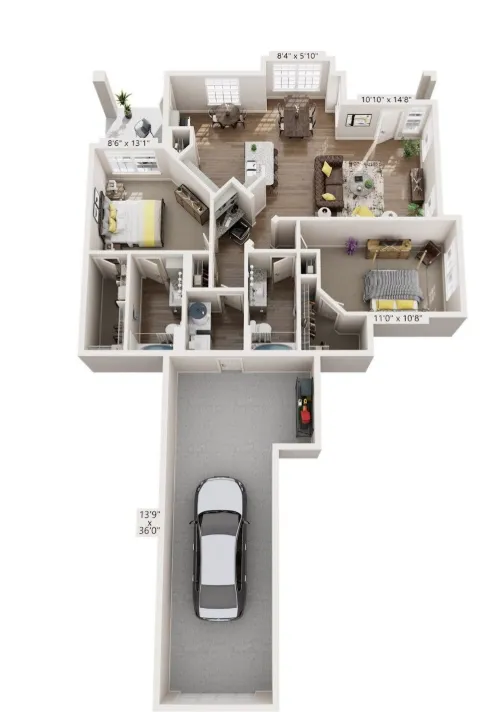 Dream Marine Creek Fort Worth Apartment Floorplan 16