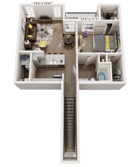 Dream Marine Creek Fort Worth Apartment Floorplan 2