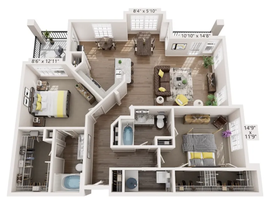 Dream Marine Creek Fort Worth Apartment Floorplan 20