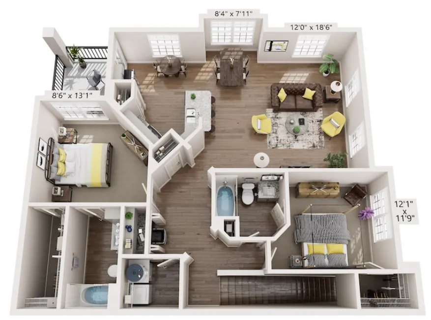 Dream Marine Creek Fort Worth Apartment Floorplan 21