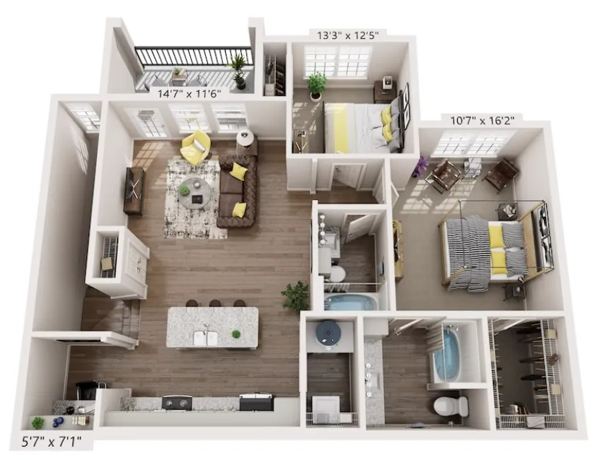 Dream Marine Creek Fort Worth Apartment Floorplan 23
