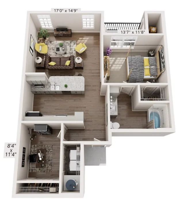 Dream Marine Creek Fort Worth Apartment Floorplan 4
