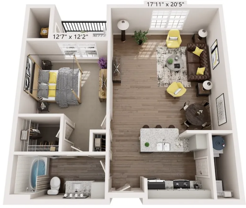 Dream Marine Creek Fort Worth Apartment Floorplan 6