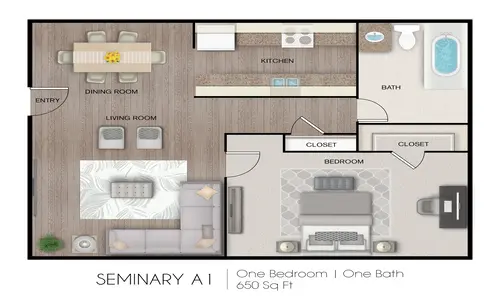 Estrella at Seminary Fort Worth Floorplan 1