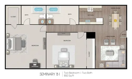 Estrella at Seminary Fort Worth Floorplan 3