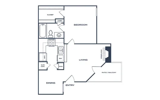Felix Apartments Arlington Floorplan 1