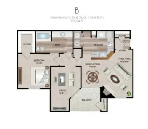 Fountains of Denton FloorPlan 1