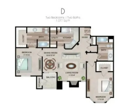 Fountains of Denton FloorPlan 3