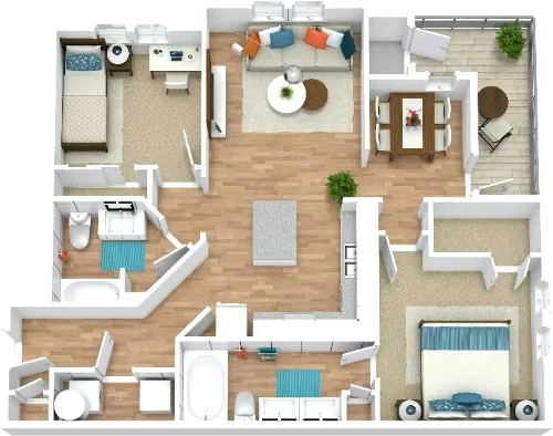 Gardens of Denton Apartments Floorplan 10
