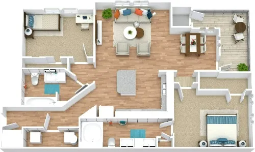 Gardens of Denton Apartments Floorplan 11