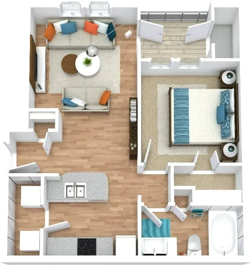 Gardens of Denton Apartments Floorplan 2