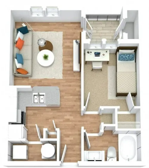 Gardens of Denton Apartments Floorplan 3