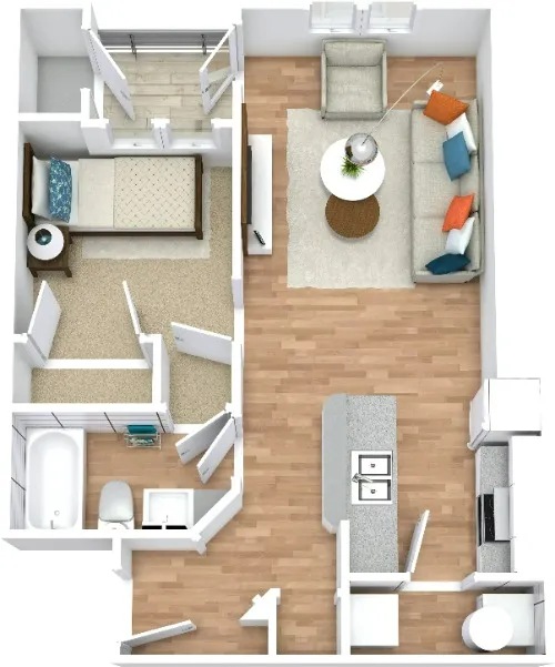 Gardens of Denton Apartments Floorplan 6