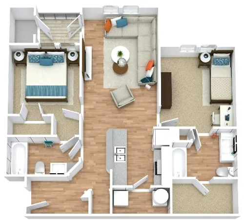 Gardens of Denton Apartments Floorplan 7