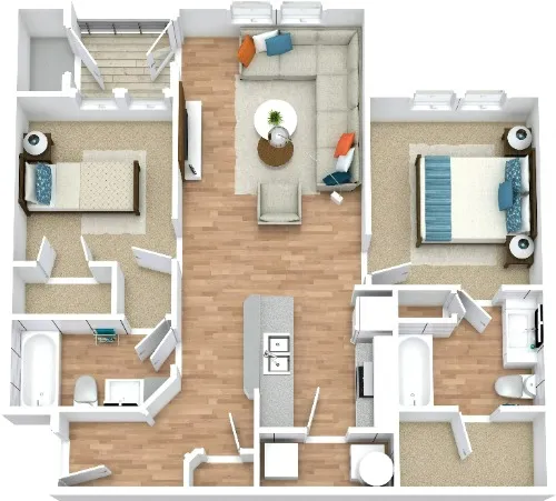 Gardens of Denton Apartments Floorplan 8