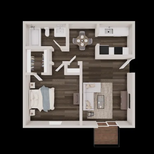 Gazebo Apartments Denton FloorPlan 1