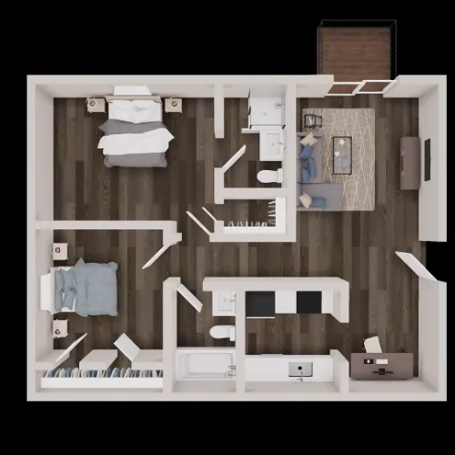 Gazebo Apartments Denton FloorPlan 4