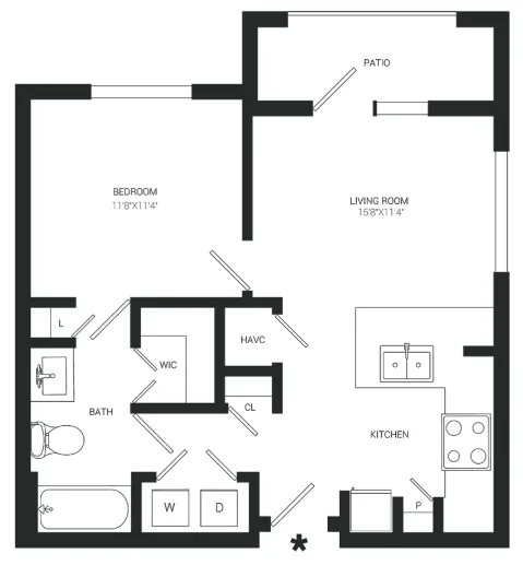 Hickory Creek Ranch Apartments Floorplan 4