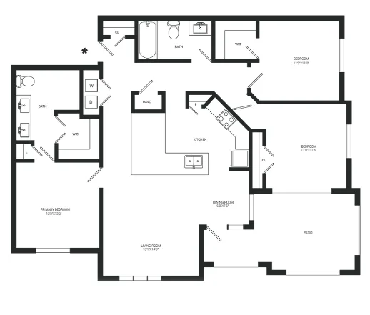 Hickory Creek Ranch Apartments Floorplan 8