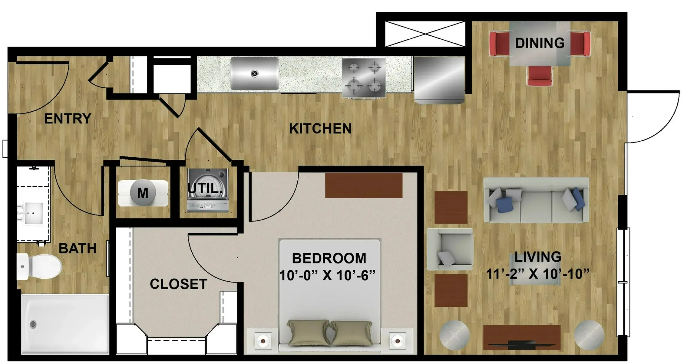 Highline on Magnolia Fort Worth FloorPlan 1