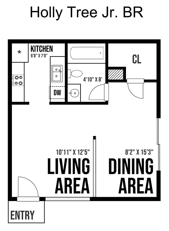 Holly Tree Denton Apartment Floorplan 2