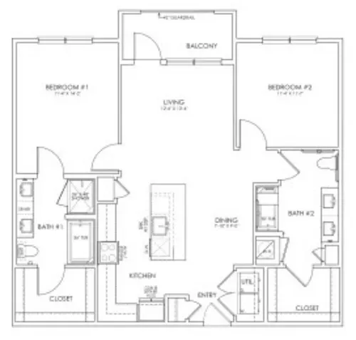 Hunters Creek Apartments Denton FloorPlan 6