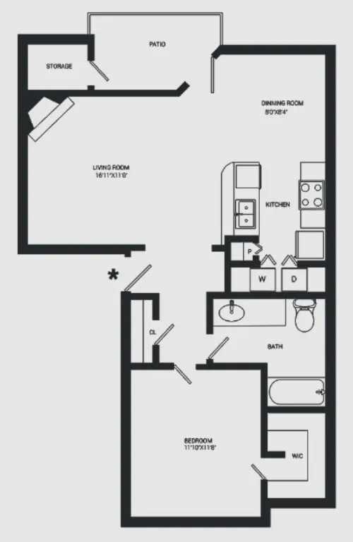Huntington Meadows Apartments floor plan 3