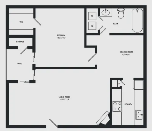 Huntington Meadows Apartments floor plan 4