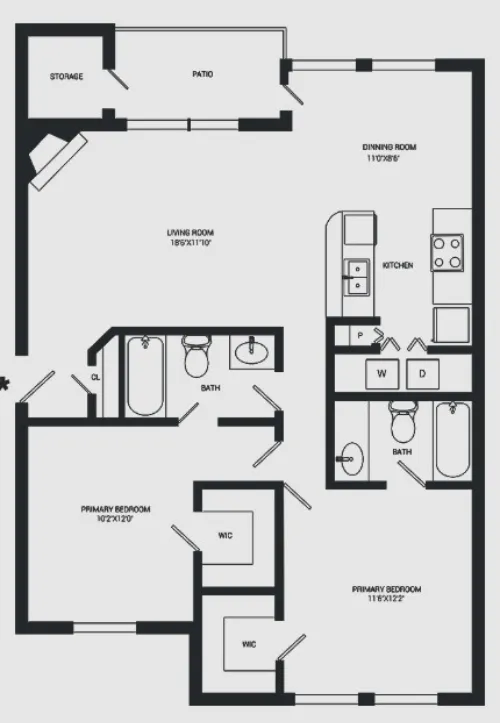 Huntington Meadows Apartments floor plan 7