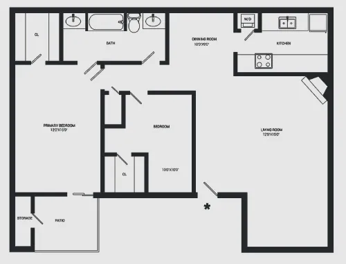 Huntington Meadows Apartments floor plan 8