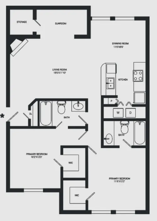 Huntington Meadows Apartments floor plan 9