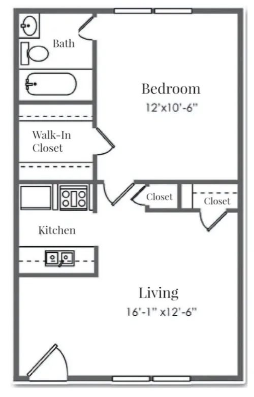 Iconic Village Apartments Denton Floorplan 2
